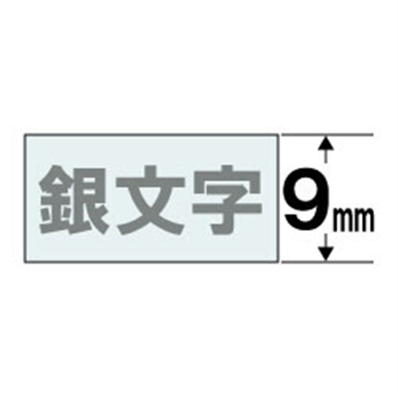 カシオ 透明テープ NAME LAND（ネームランド） 透明 XR-9XS ［銀文字 /9mm幅］ XR9XS 1個（ご注文単位1個）【直送品】