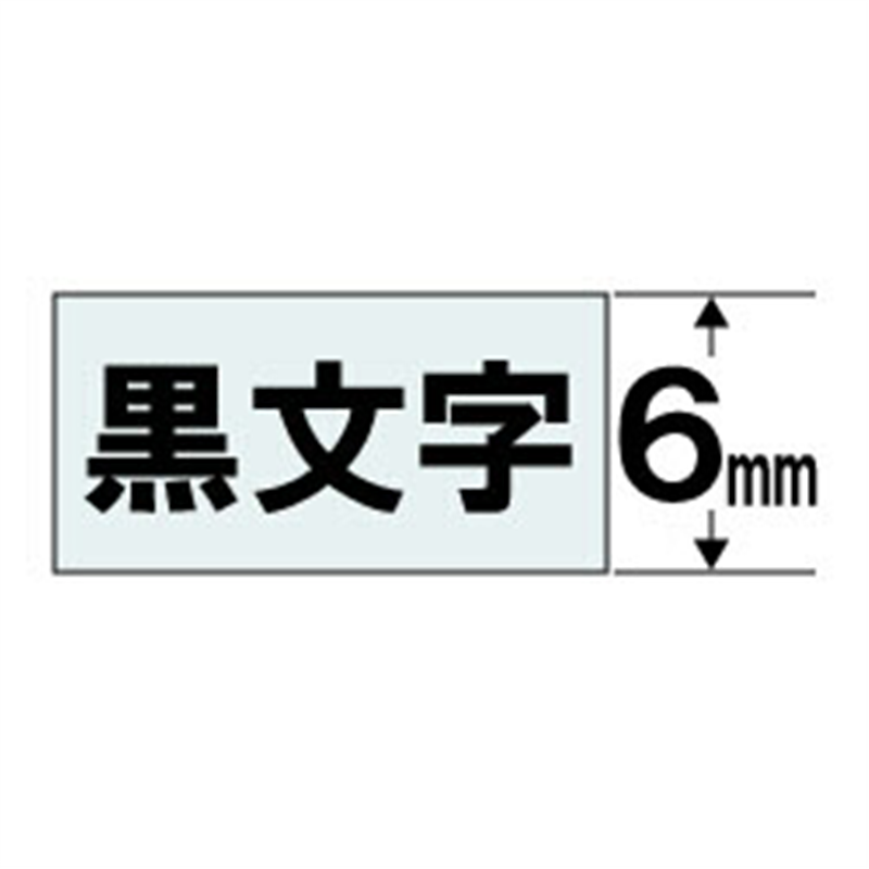 カシオ 透明テープ NAME LAND（ネームランド） 透明 XR-6X ［黒文字 /6mm幅］ XR6X 1個（ご注文単位1個）【直送品】
