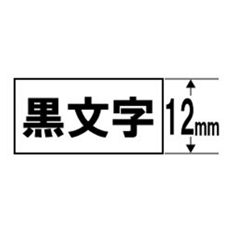 カシオ スタンダードテープ NAME LAND（ネームランド） 白 XR-12WE ［黒文字 /12mm幅］ XR12WE 1個（ご注文単位1個）【直送品】