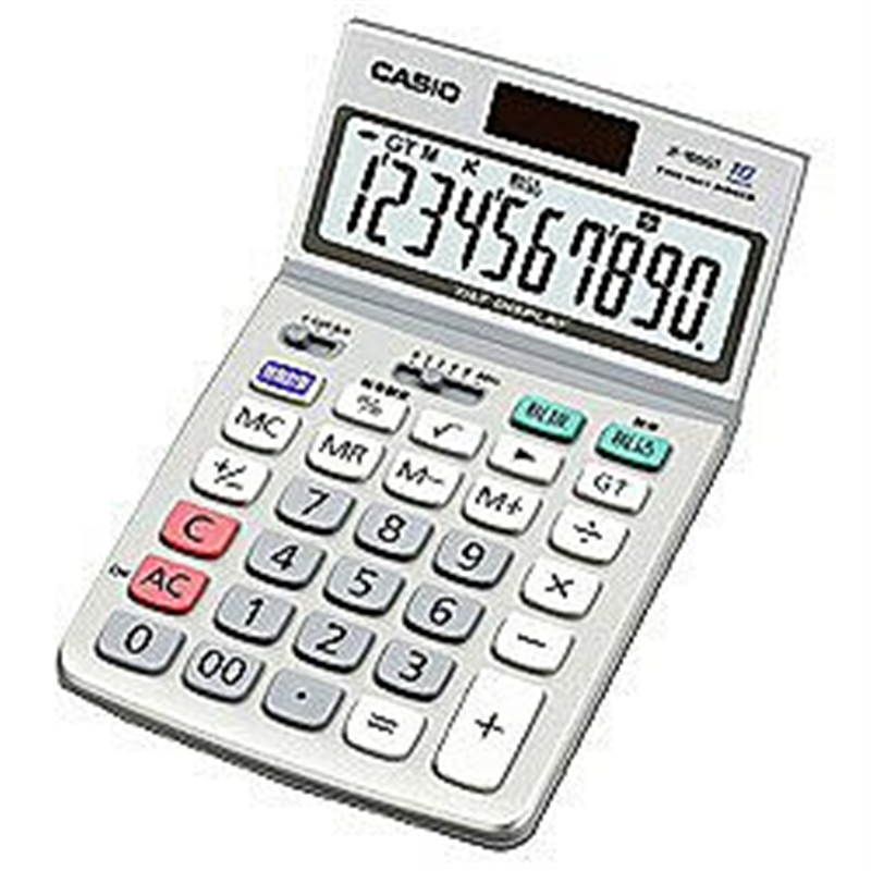 カシオ ジャストタイプ電卓   JF-100GT-N ［10桁 /W税率非対応］ JF100GTN 1個（ご注文単位1個）【直送品】