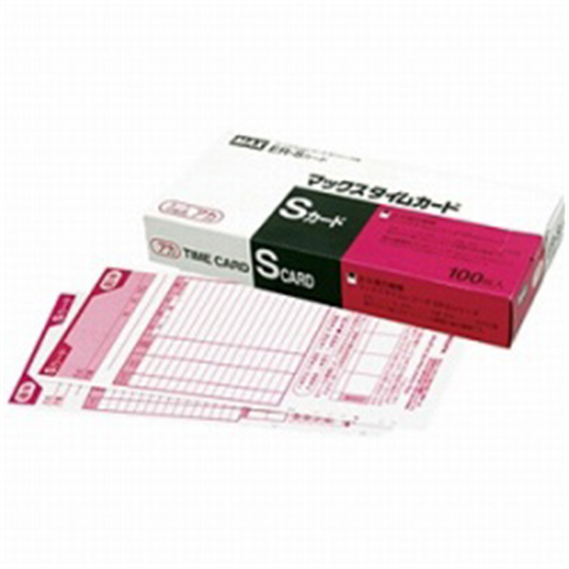 マックス タイムレコーダー用タイムカード (100枚入り) ER-Sカード/R(ER90780) ER90780 1個(ご注文単位1個)【直送品】