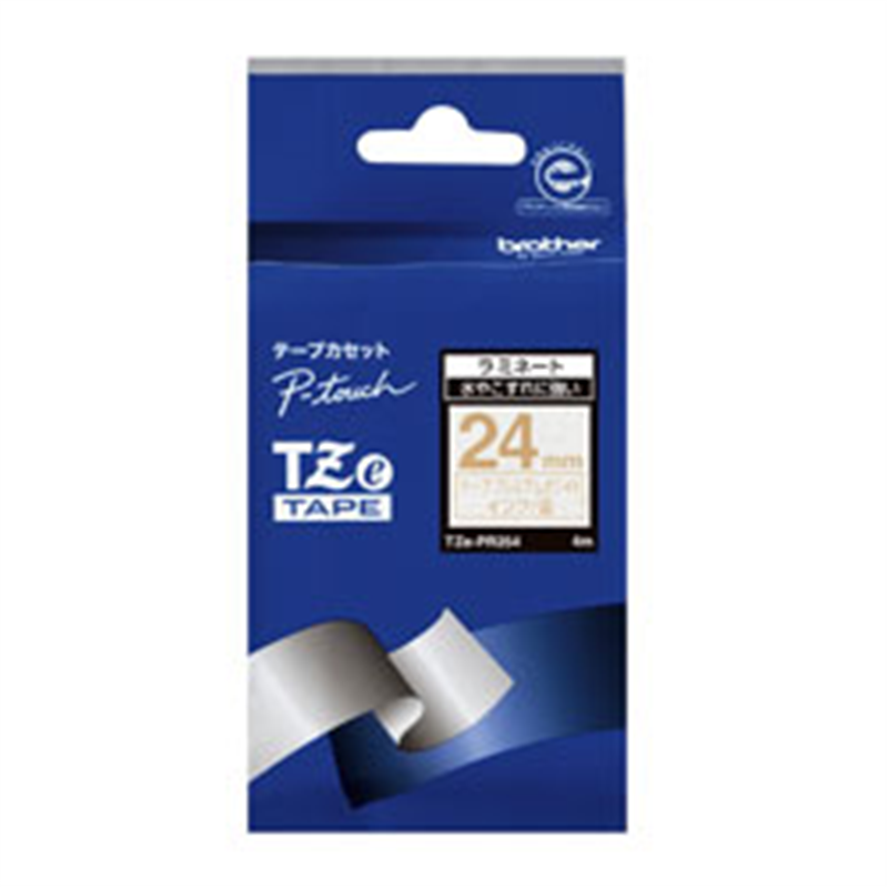 ブラザー 【ブラザー純正】ピータッチ ラミネートテープ TZe-PR254 幅24mm (金文字/プレミアムホワイト) TZe TAPE プレミアムホワイト TZe-PR254 ［金文字 /24mm幅］ TZEPR254 1個（ご注文単位1個）【直送品】