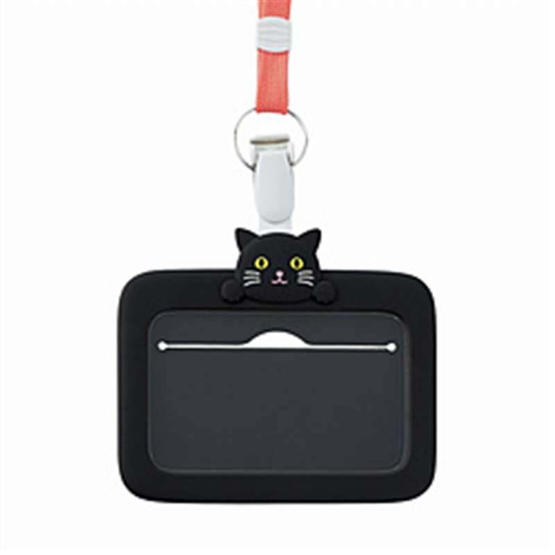 リヒトラブ IDカードホルダ- クロネコ A-7804-3 A78043 1個(ご注文単位1個)【直送品】