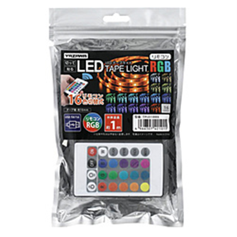 ヤザワ テープライト レインボー リモコン付き 1m LED TPL011RRB TPL011RRB 1個(ご注文単位1個)【直送品】