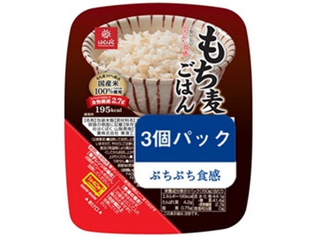 はくばくもち麦ごはん無菌パック3個パック150g※軽(ご注文単位12個)【直送品】