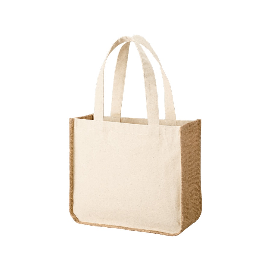 MARKLESS STYLE ジュート&キャンバス コンビトート M ナチュラル TR-1218-008 1枚(ご注文単位1枚)【直送品】