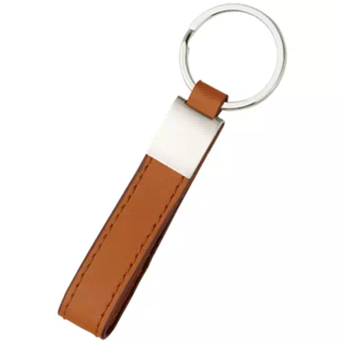 MARKLESS STYLE レザーベーシックキーホルダー キャラメルブラウン TS-0063-017 1個(ご注文単位1個)【直送品】