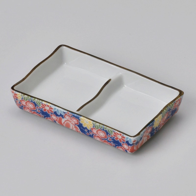 金正陶器 四季友禅二つ切皿 1個(ご注文単位1個)【直送品】