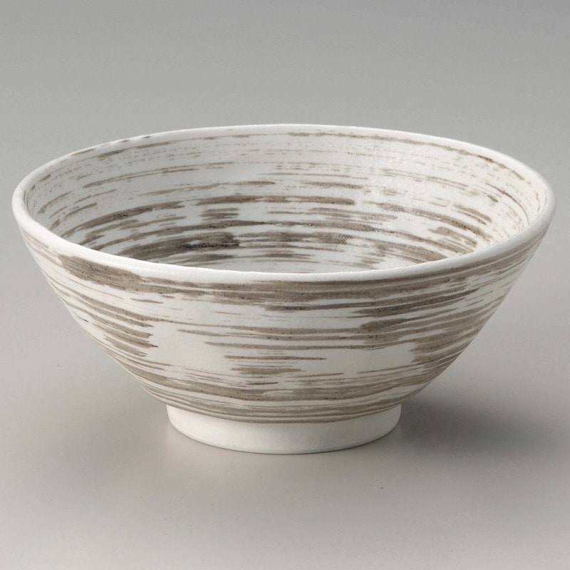 金正陶器 うず刷毛白釉 そば丼 1個(ご注文単位1個)【直送品】
