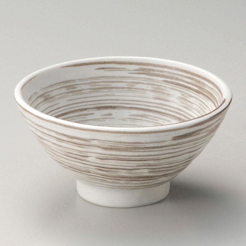 金正陶器 うず刷毛白釉 中丼 1個(ご注文単位1個)【直送品】