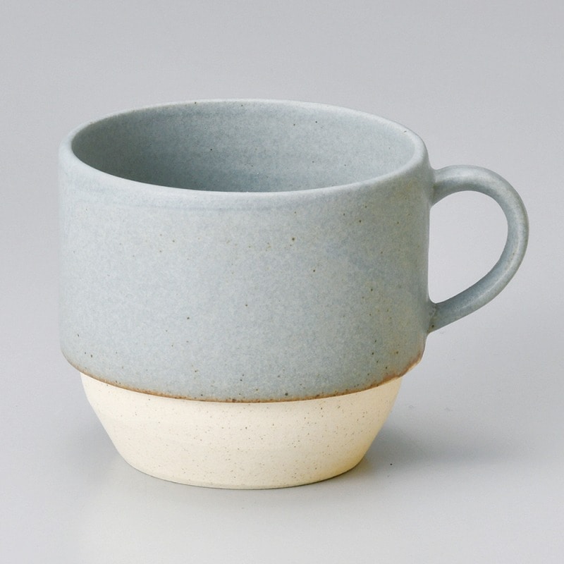 金正陶器 アイシングスタッキングカフェマグカップ グレー 1個(ご注文単位1個)【直送品】