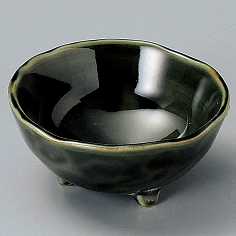 金正陶器 織部三ツ足珍味 1個(ご注文単位1個)【直送品】