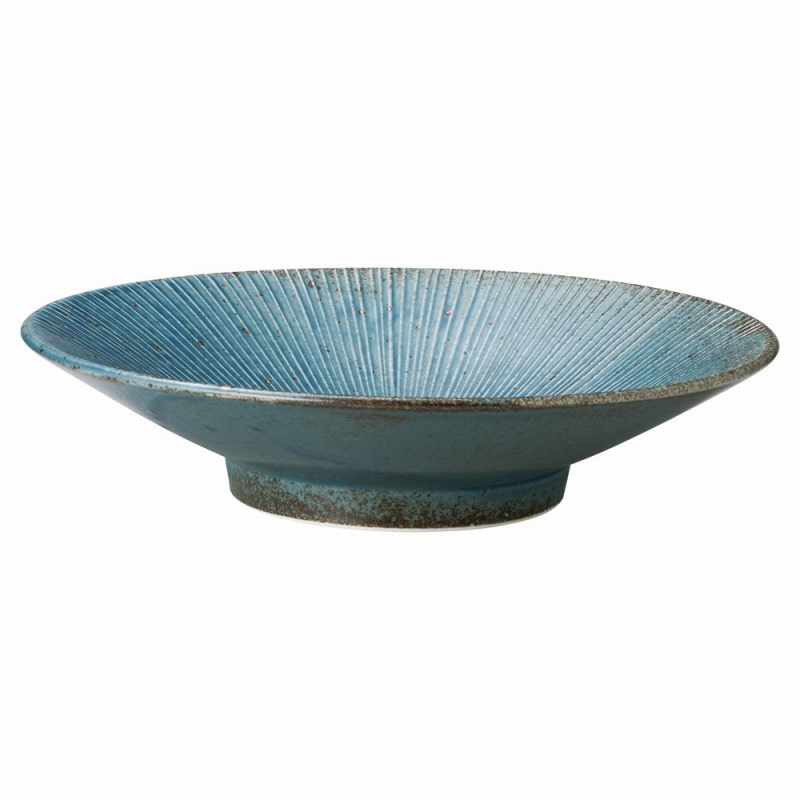 金正陶器 わび 紺ねず千段9.0めん鉢 1個(ご注文単位1個)【直送品】