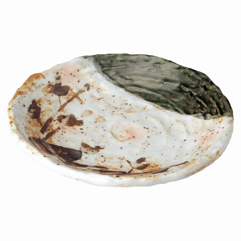 金正陶器 白タタキサビ木ロクロ目天皿 1個(ご注文単位1個)【直送品】