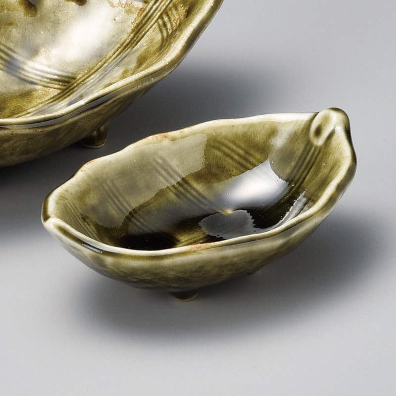 金正陶器 織部木の葉千代口 1個(ご注文単位1個)【直送品】