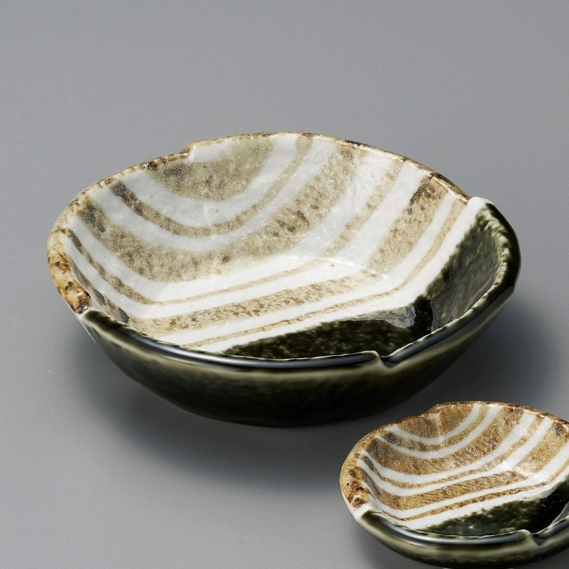 金正陶器 織部ストライプ5.0刺身鉢 1個(ご注文単位1個)【直送品】