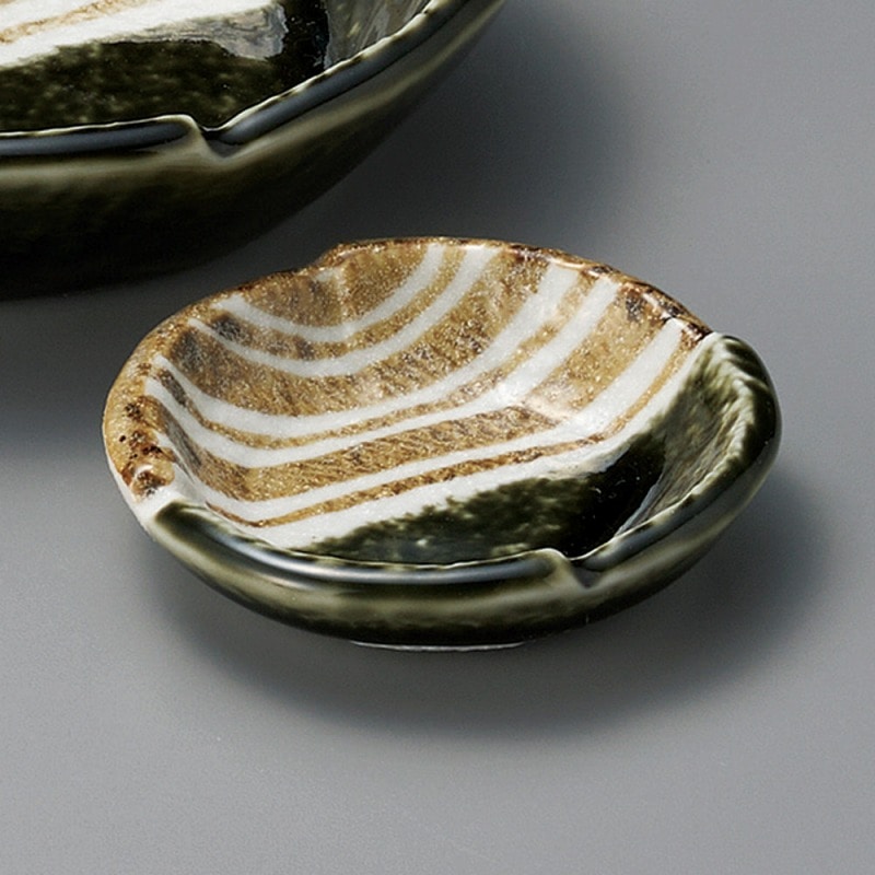 金正陶器 織部ストライプ丸千代久 1個(ご注文単位1個)【直送品】