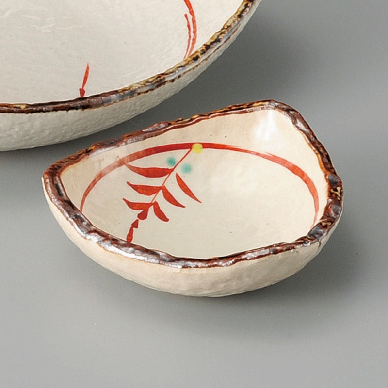 金正陶器 灰釉赤絵三角千代口 1個(ご注文単位1個)【直送品】