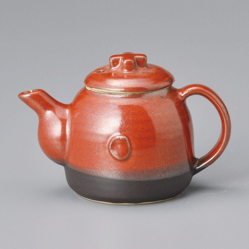 金正陶器 赤手付ポット 1個(ご注文単位1個)【直送品】