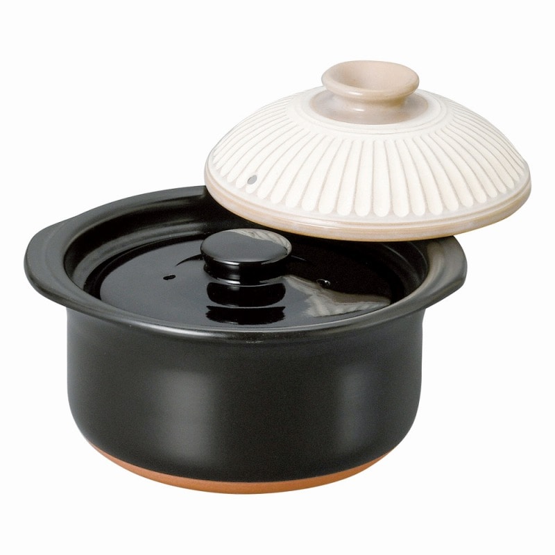 金正陶器 菊花粉引ご飯鍋5合炊 1個(ご注文単位1個)【直送品】