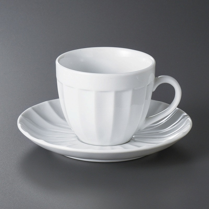 金正陶器 フルーテッドコーヒー受皿 1個 ※ソーサー単品のみ(ご注文単位1個)【直送品】