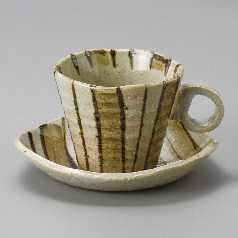 金正陶器 茶太十草さざ波ｺｰﾋｰ碗丈 1個 ※カップ単品のみ（ご注文単位1個）【直送品】