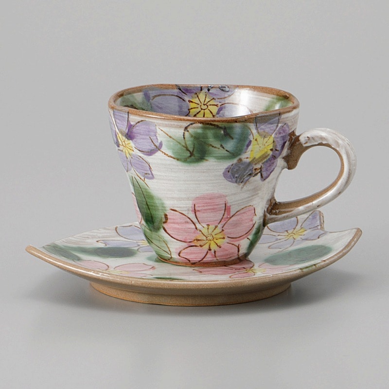金正陶器 紫桜ｺｰﾋｰ碗 1個 ※カップ単品のみ（ご注文単位1個）【直送品】