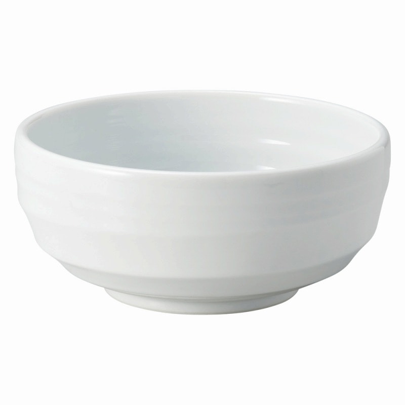 金正陶器 らせん ホワイト4.5鉢 1個(ご注文単位1個)【直送品】