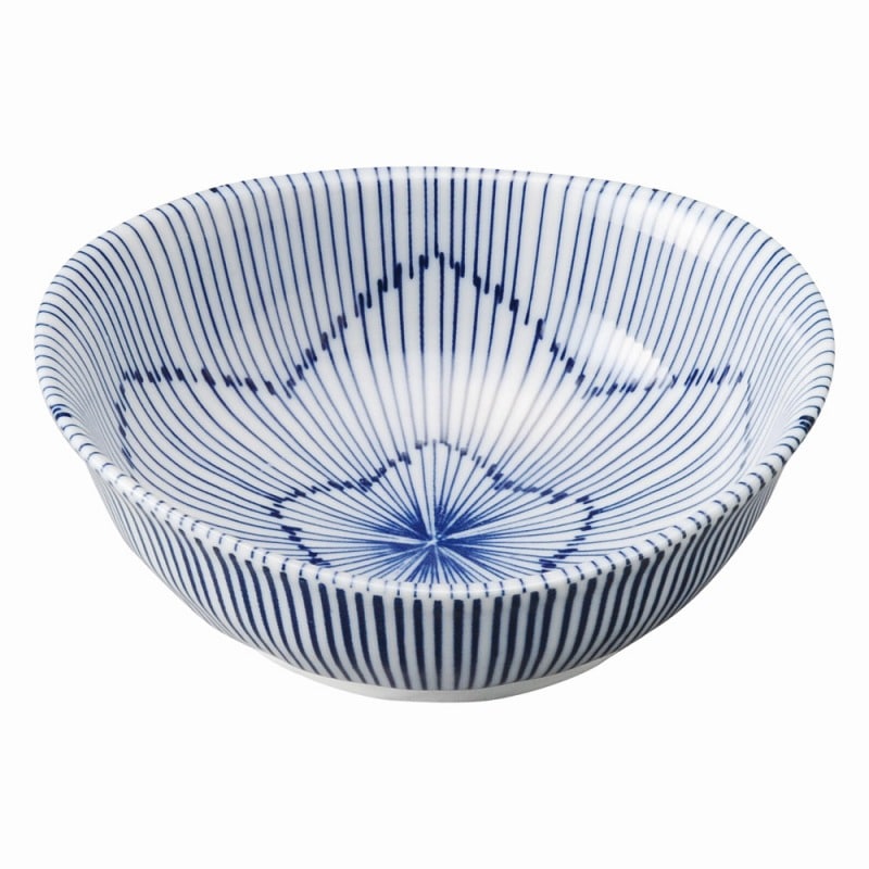 金正陶器 青花(せいか) 十草 楕円3.8鉢 1個(ご注文単位1個)【直送品】