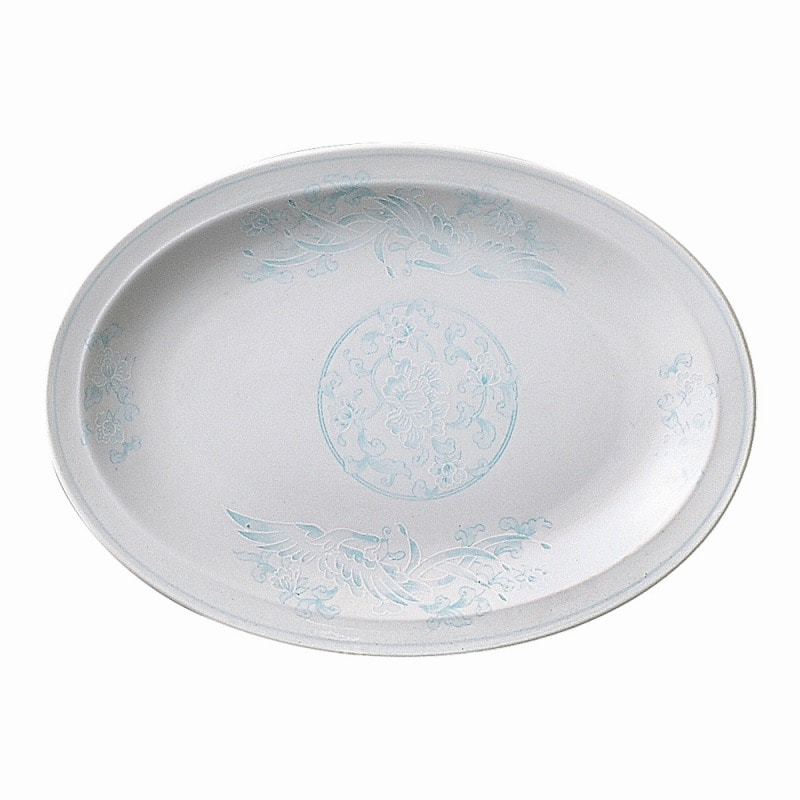 金正陶器 白楽鳳凰 8吋プラター 1個(ご注文単位1個)【直送品】
