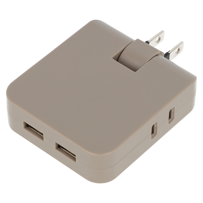 アーテック USBポート付 コンセントタップ モカ 1個(ご注文単位1個)【直送品】