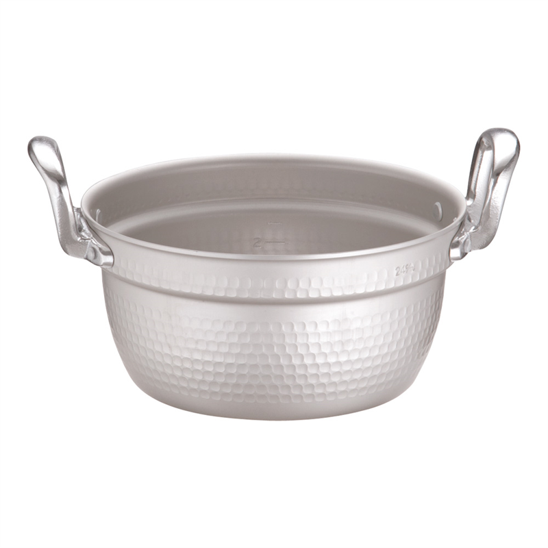 マイスター アルミ円付鍋 (目盛付)24cm 1袋(ご注文単位1袋)【直送品】