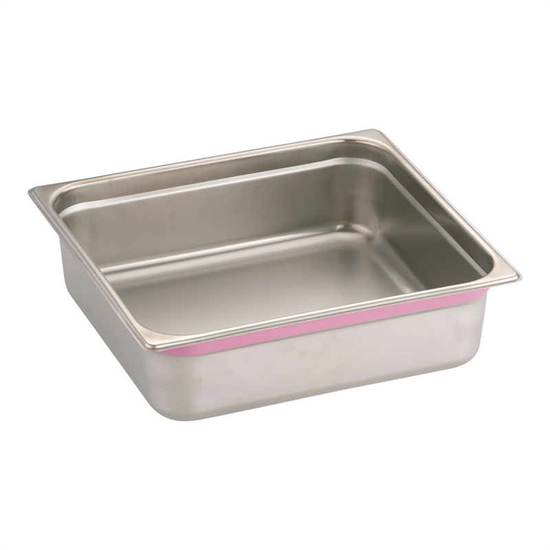 DO-EN18-8カラーラインGNパン 2/3 100mm ピンク 1袋(ご注文単位1袋)【直送品】