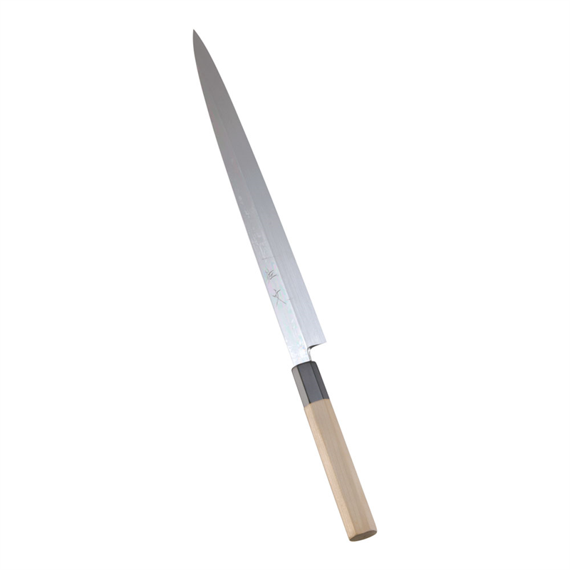 SA佐文 本焼鏡面仕上 ふぐ引 木製サヤ 33cm 1箱(ご注文単位1箱)【直送品】