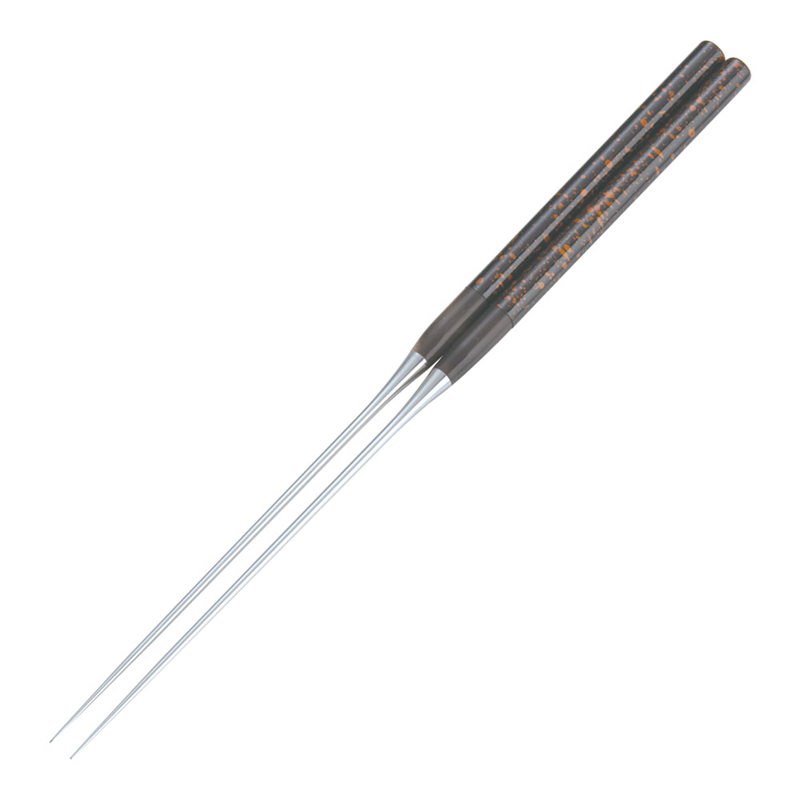歌舞伎調 盛箸 黒金茶 165mm 1個(ご注文単位1個)【直送品】