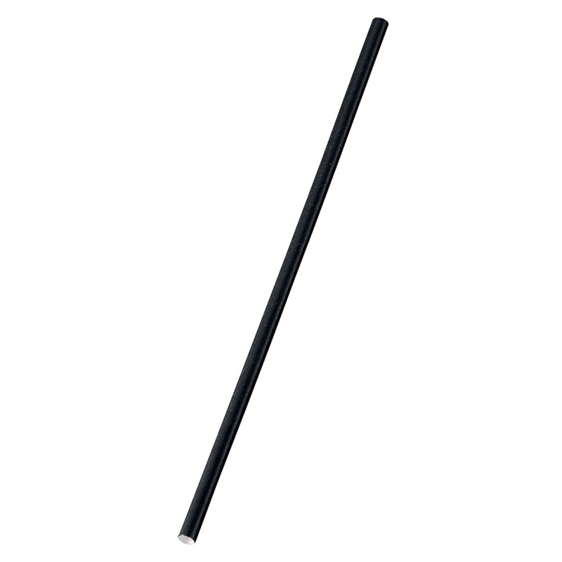 紙ストロー　袋入（500本入） 黒 1箱（ご注文単位1箱）【直送品】