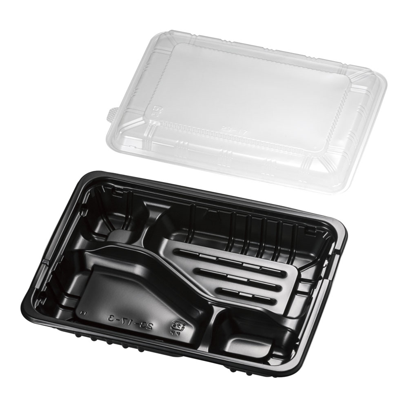 FM弁当容器 透明蓋付(20セット入) 中C 1袋(ご注文単位1袋)【直送品】