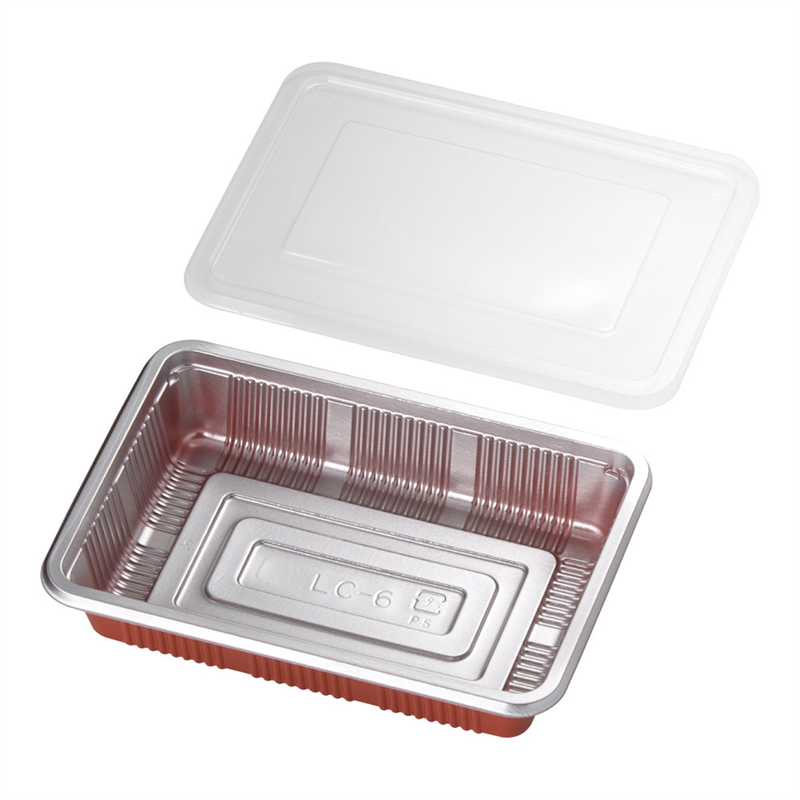 弁当容器 透明蓋付(100セット入) LC-6 1袋(ご注文単位1袋)【直送品】