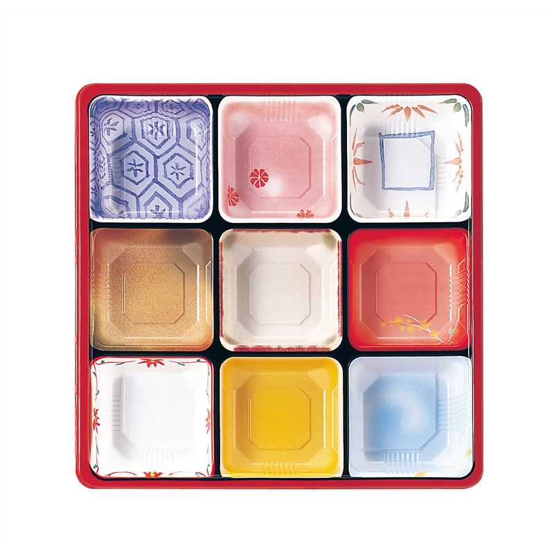 夢彩ごぜん（50枚入）TSR-BOX 80-80　中仕切Ⅱ　柄付 1袋（ご注文単位1袋）【直送品】