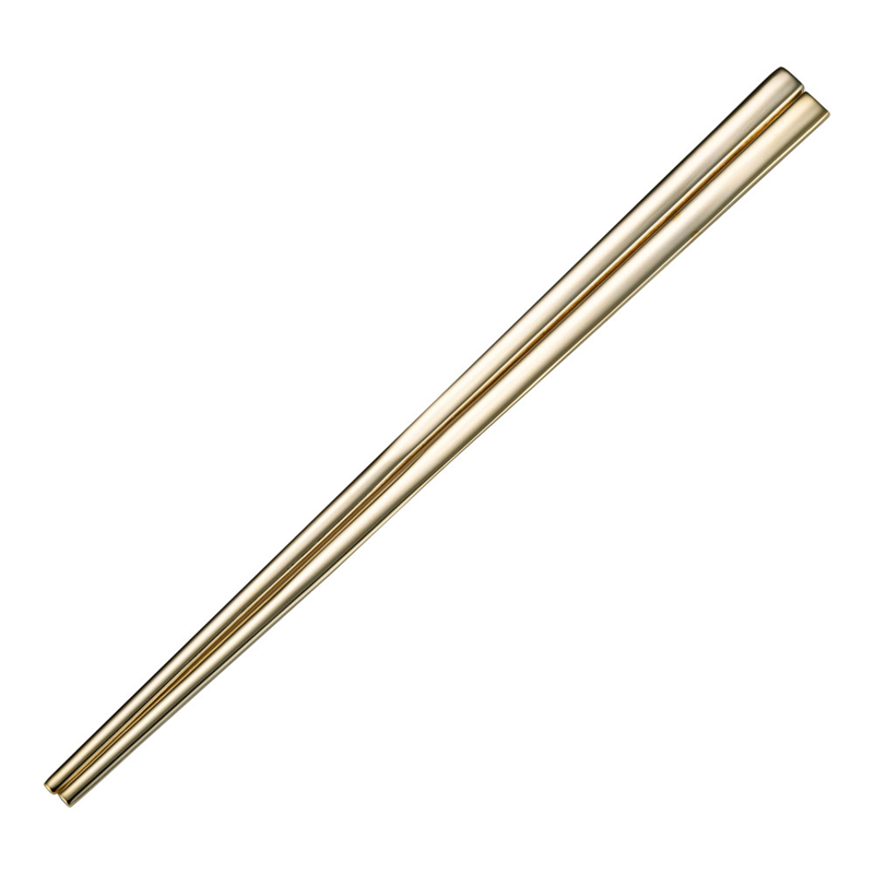 18-8朝鮮箸（金メッキ付） S-007G 1袋（ご注文単位1袋）【直送品】