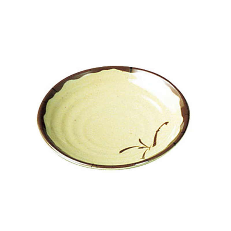 メラミン「織部」 小皿 OB-14 1袋(ご注文単位1袋)【直送品】