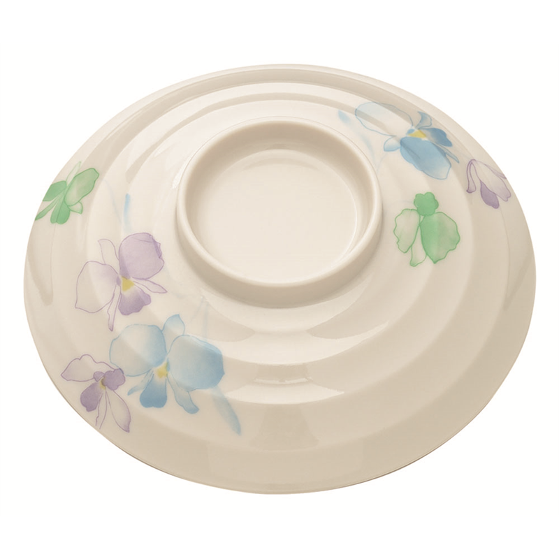 メラミン「すみれ」茶漬椀　蓋　　VO-2  1袋（ご注文単位1袋）【直送品】