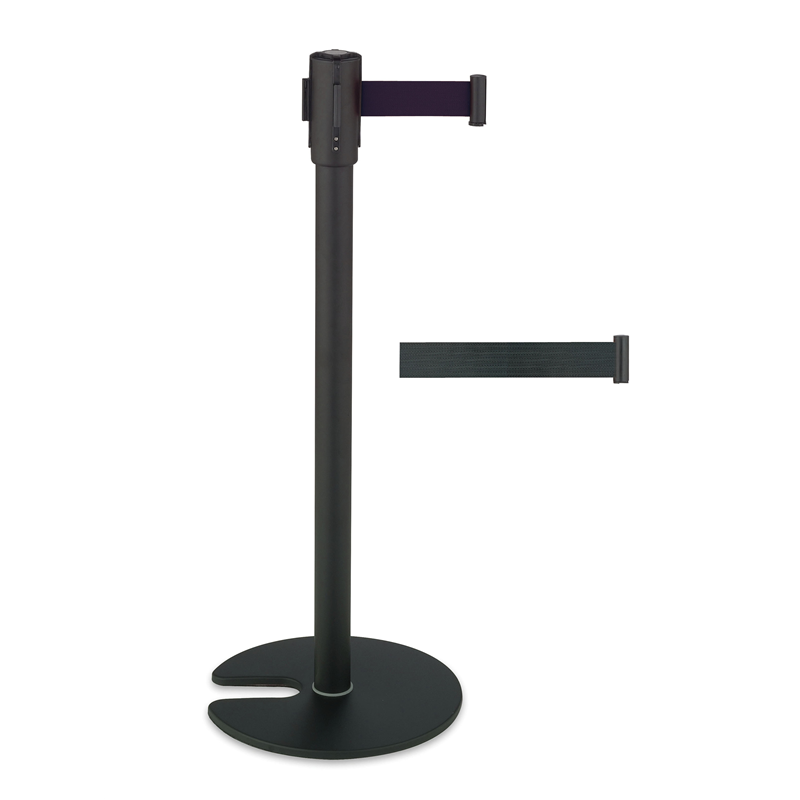 ベルトパーテーションスタンドD （スチール）黒 1袋（ご注文単位1袋）【直送品】