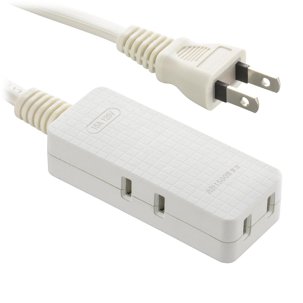 オーム電機 HS-T33-PBT22 00-1593 電源タップ3個口 3m(ご注文単位1袋)【直送品】
