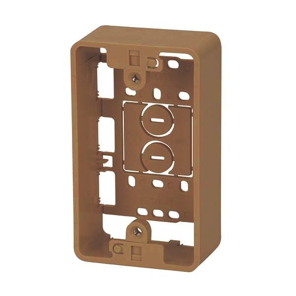 オーム電機 DZ-FCB1BR 00-4284 モール用BOX 茶 1個用(ご注文単位1袋)【直送品】