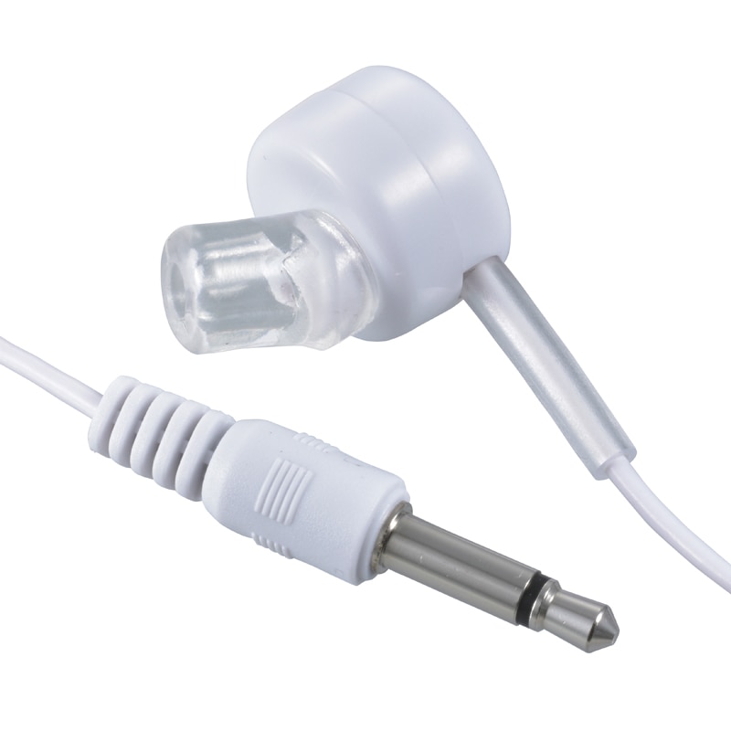 オーム電機 EAR-B351-W 03-3164 片耳モノラルイヤホン φ3.5 ストレート型 ラジオ用 1m 白(ご注文単位1袋)【直送品】