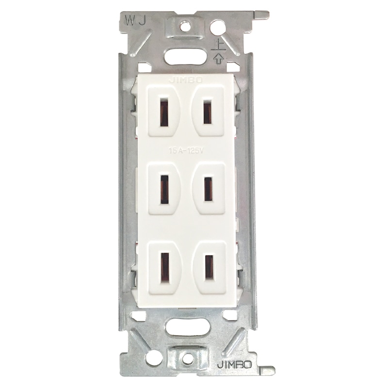 オーム電機 HS-U153J 04-8967 埋込コンセント 3口（ご注文単位1袋）【直送品】