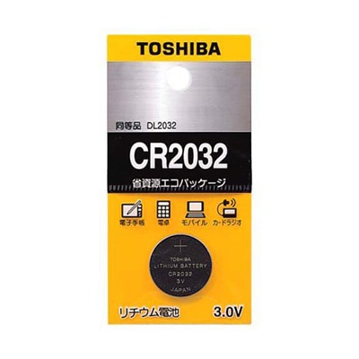 オーム電機 4904530015434 07-6212 東芝 リチウム電池 CR2032(ご注文単位1袋)【直送品】