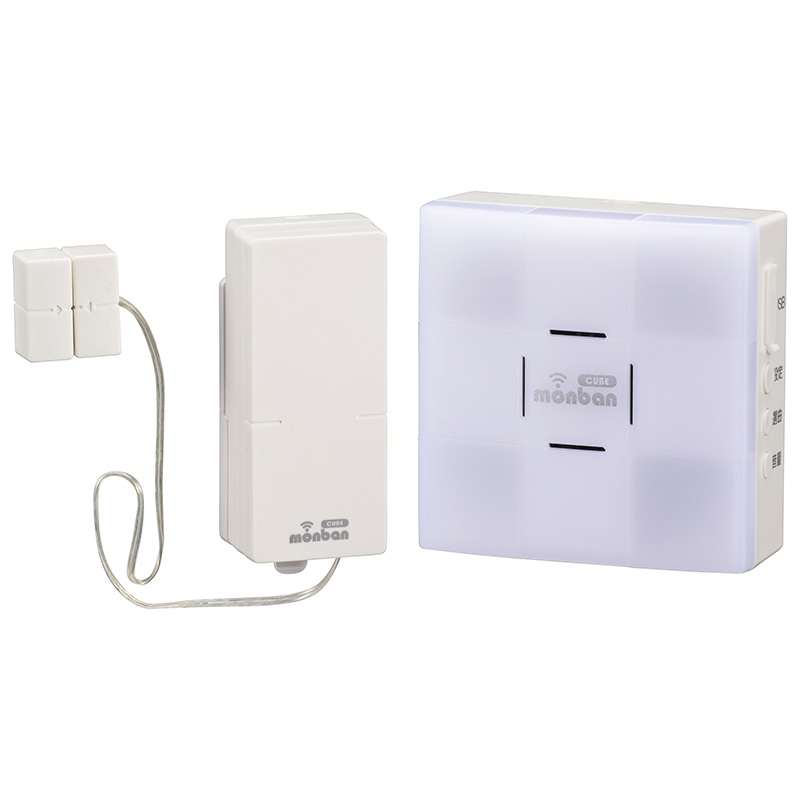 オーム電機 OCH-SET25-BLUE 08-0525 monban CUBE 扉センサー送信機+光フラッシュ電池式受信機(ご注文単位1袋)【直送品】