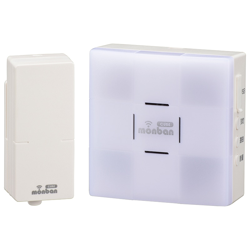 オーム電機 OCH-SET26-BLUE 08-0526 monban CUBE 音センサー送信機+光フラッシュ電池式受信機(ご注文単位1袋)【直送品】
